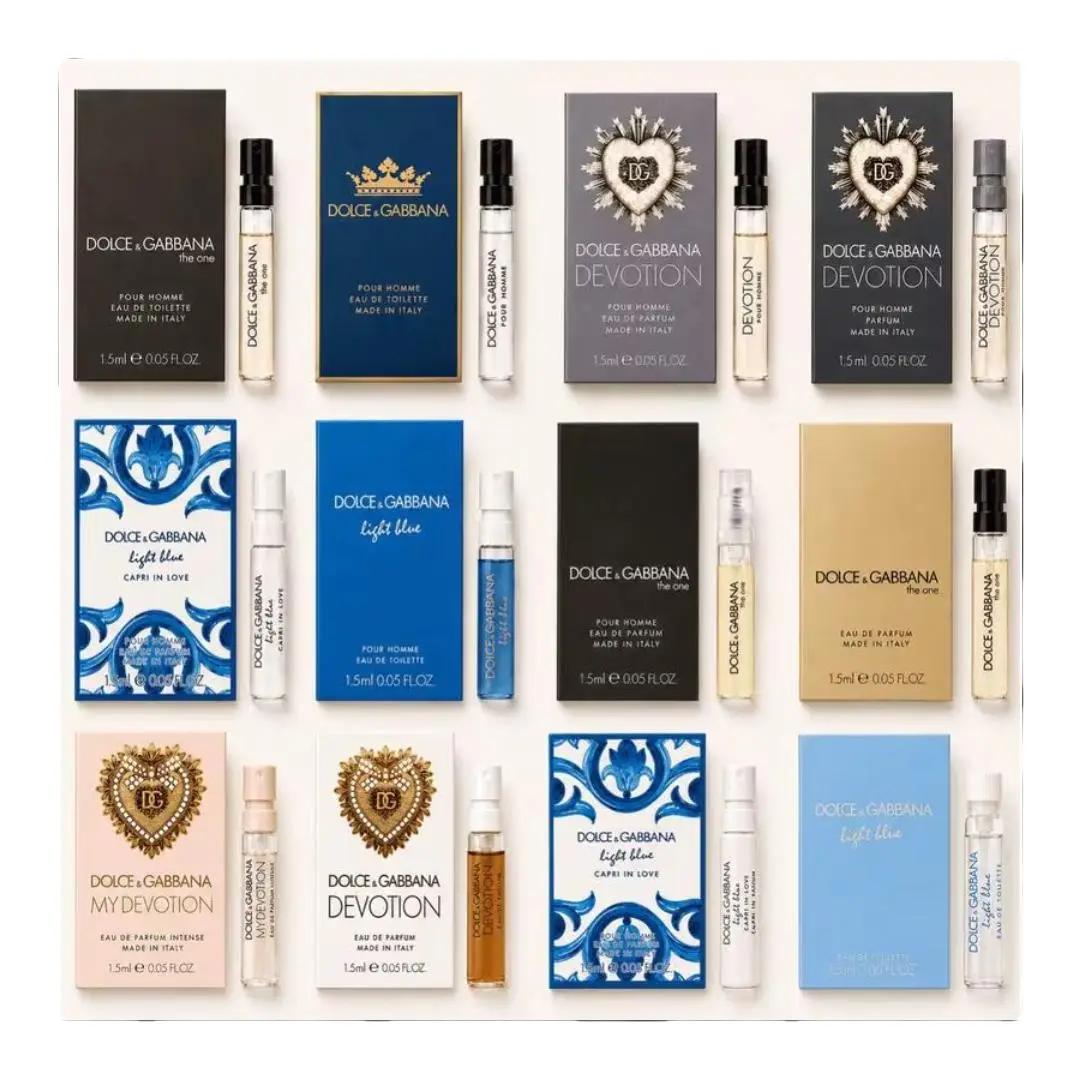Dolce & Gabbana (D&G) Designer Fragrance Collection – Random Selection Pack of 5 For Men and Women | 5 × 1.5ml / 0.05oz Carded Mini Sprays