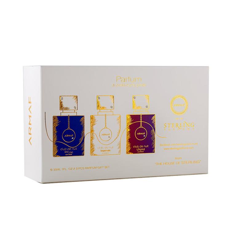 Armaf Club De Nuit 3 Piece Perfume Gift Set (Untold, Iconic, Imperiale) - 1 oz / 30 ml each