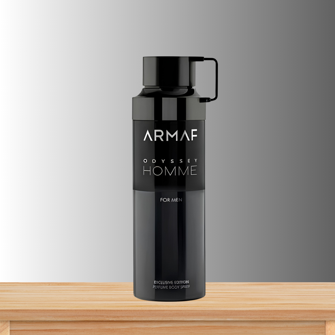 Armaf Odyssey Homme Body Spray 6.8 oz for Men | Oriental Fragrance | Mandarin Cardamom Sandalwood Vanilla