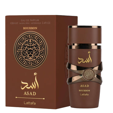Lattafa Asad Bourbon Eau de Parfum Spray for Unisex 3.4 Oz