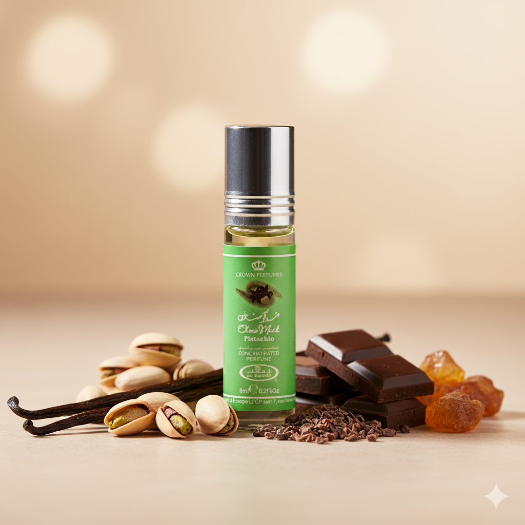 Al Rehab Choco Musk Pistachio Perfume Oil 6ml (0.2 oz) Unisex