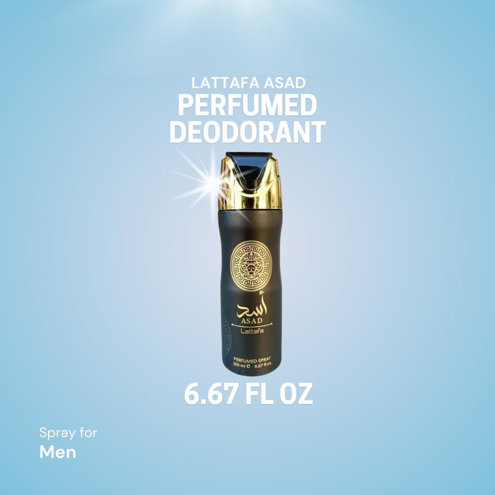 Lattafa Asad Perfumed Deodorant Body Spray for Men 6.67 oz