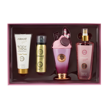 Armaf Yum Yum for Women 4-Piece Gift Set | Eau De Parfum, Body Lotion, Body Mist & Body Spray