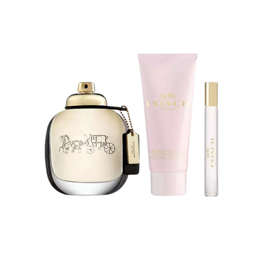 Coach New York Gift Set for Women (3.0 oz EDP + 3.3 oz Lotion + 0.25 oz Mini)