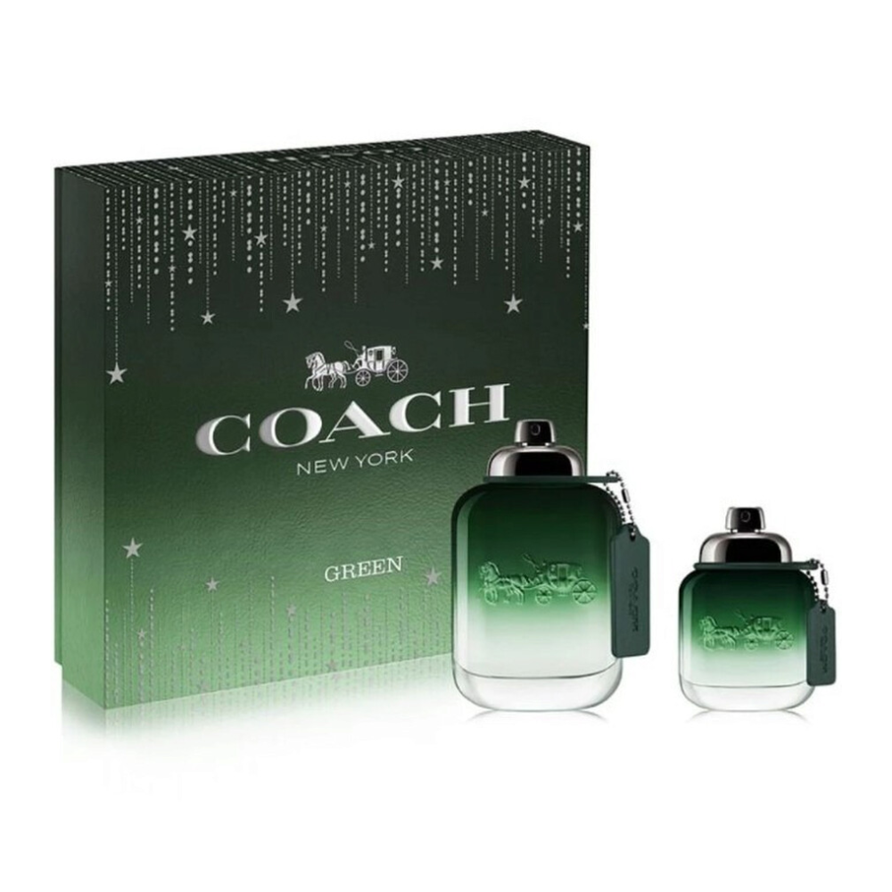 Coach Green Eau De Toilette Gift Set for Men (3.4 oz + 1.3 oz)