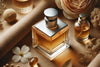 Luxury perfume bottles on soft fabric, highlighting musk notes and fragrance longevity.