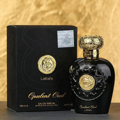 Lattafa Opulent Oud Eau de Parfum Unisex Spray, 3.4 Oz - Exotic and Warm Notes