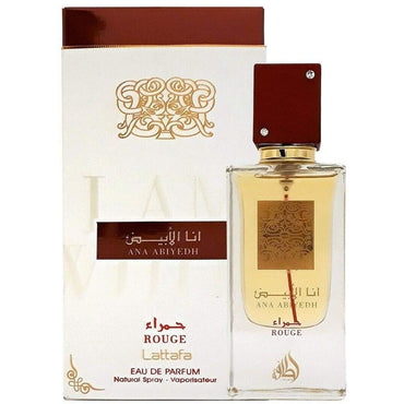 Lattafa Ana Abiyedh Rouge for Unisex Eau de Parfum Spray, 2.0 Oz