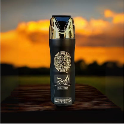 Lattafa Asad Perfumed Deodorant Body Spray for Men 6.67 oz