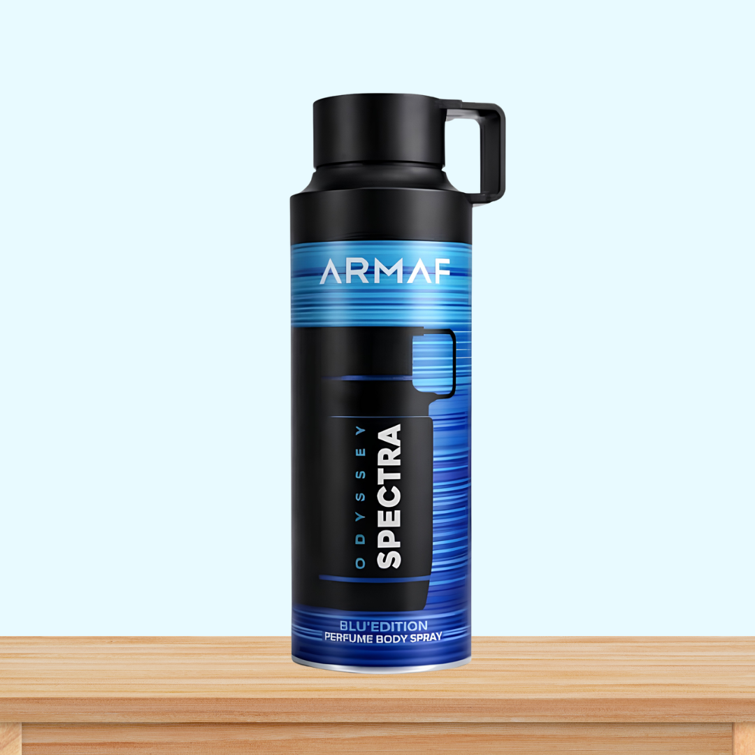 Armaf Odyssey Spectra Blu Edition Body Spray 6.8 oz for Unisex | Amber Spicy Fragrance | Cinnamon Tobacco Vanilla