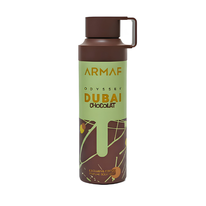 Armaf Odyssey Dubai Chocolat Gourmand Deodorant Body Spray 6.8 oz for Men | Amber Vanilla Fragrance | Coffee Chocolate Caramel