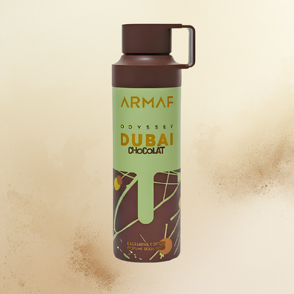 Armaf Odyssey Dubai Chocolat Gourmand Deodorant Body Spray 6.8 oz for Men | Amber Vanilla Fragrance | Coffee Chocolate Caramel