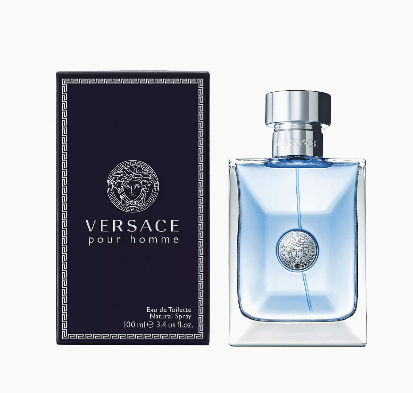 Versace Pour Homme Eau de Toilette for Men 3.4 Oz / 100 Ml - Fresh, Citrus & Aromatic Fragrance