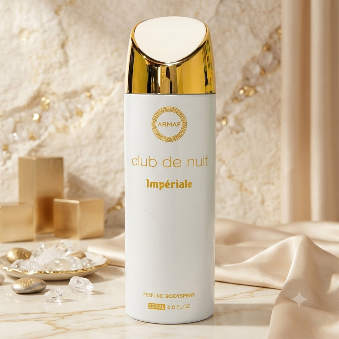 Armaf Club De Nuit White Imperiale Body Spray 6.7 oz for Women | Floral Fragrance | Bergamot Rose Vanilla Cedar