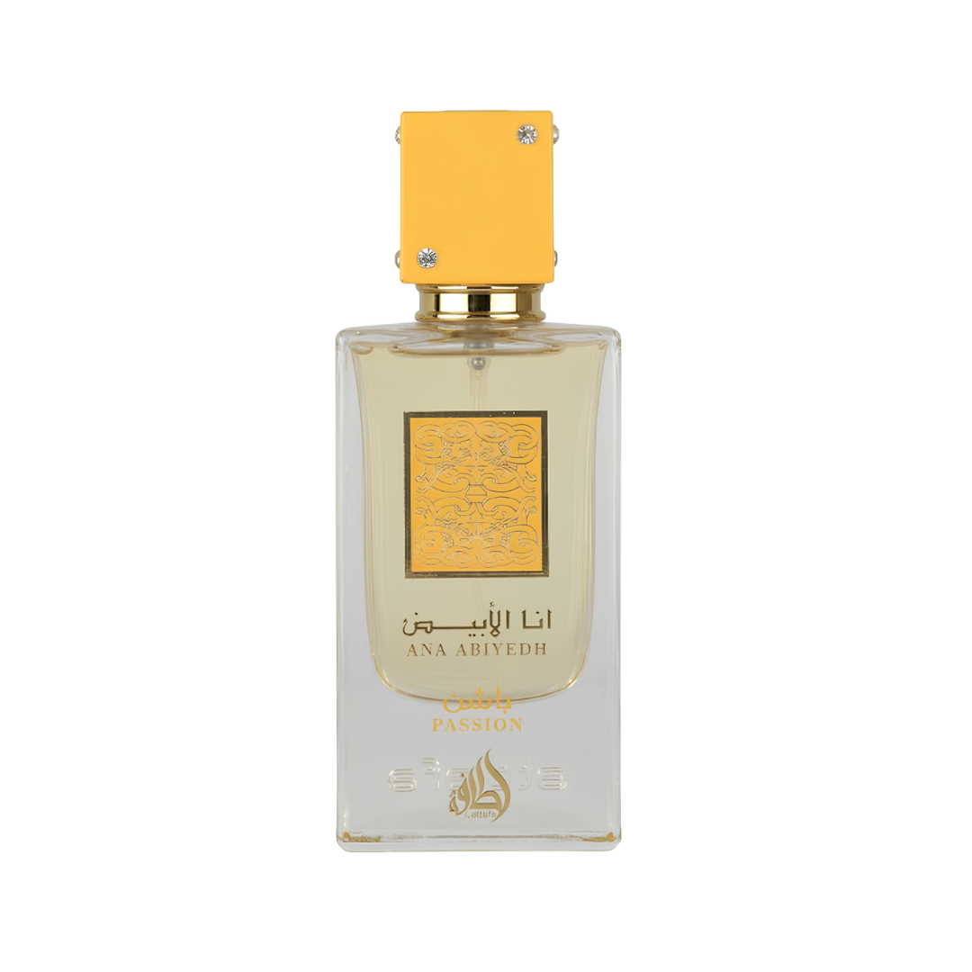 Lattafa Ana Abiyedh Passion Eau de Parfum Spray 2.0 oz for Women | Amber Vanilla Fragrance | Passionfruit Coconut Vanilla
