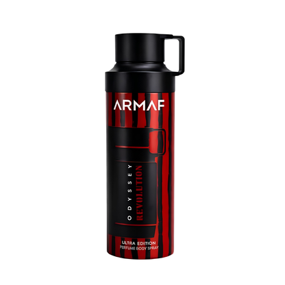 Armaf Odyssey Revolution Ultra Edition Body Spray 6.8 oz for Men | Woody Spicy Fragrance | Citrus Violet Sea Accords