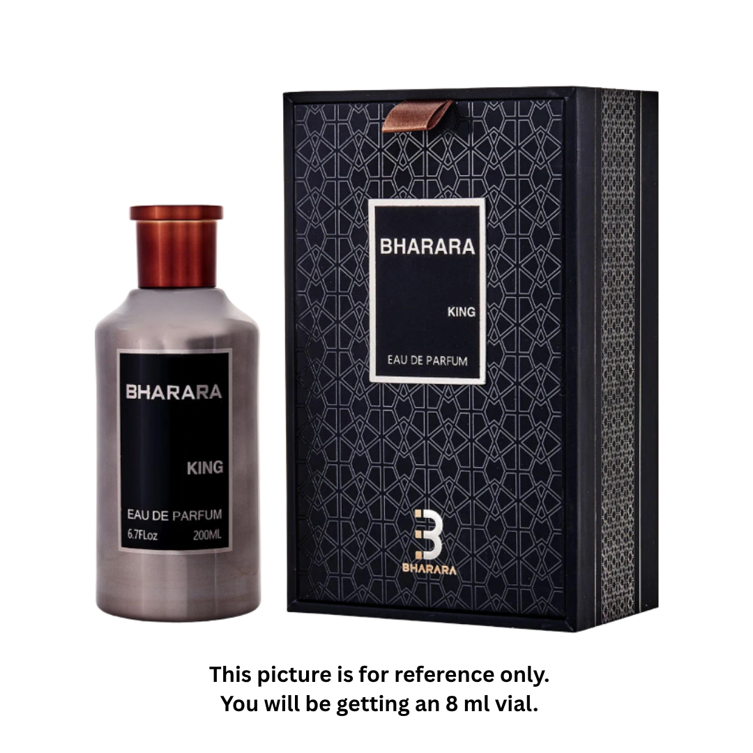 Bharara King Eau de Parfum for Men 8ml / 0.27oz – 100% Original Authentic Decanted Perfume Spray