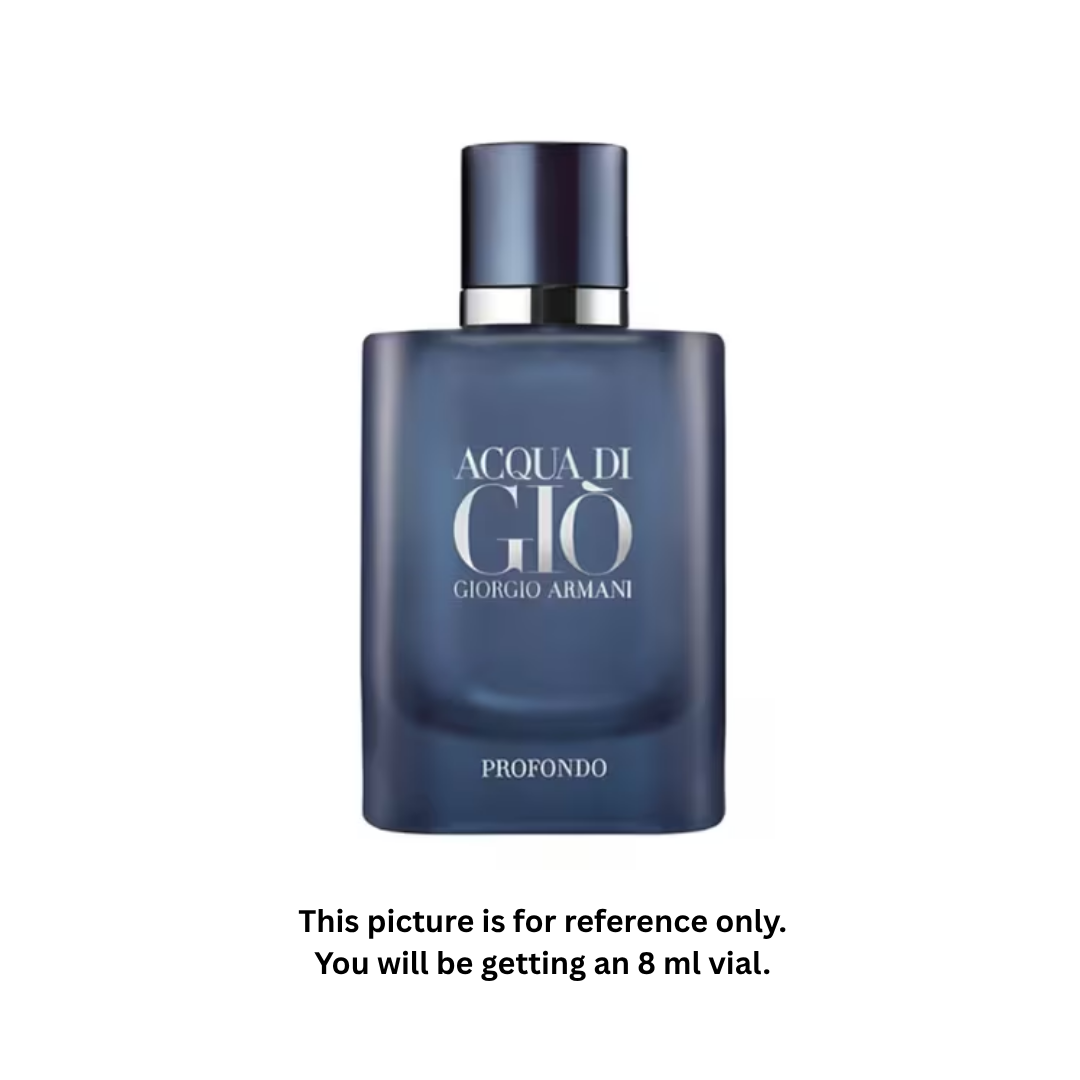 Giorgio Armani Acqua di Gio Profondo Eau de Parfum 8ml / 0.27oz – 100% Original Authentic Decanted Perfume Spray