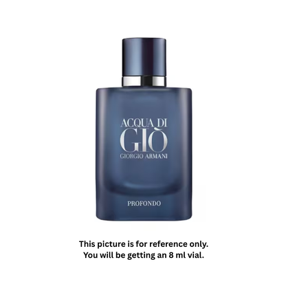 Giorgio Armani Acqua di Gio Profondo Eau de Parfum 8ml / 0.27oz – 100% Original Authentic Decanted Perfume Spray