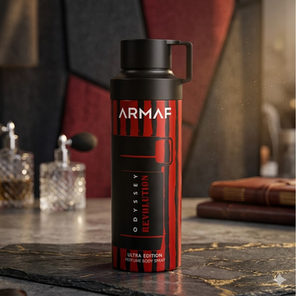 Armaf Odyssey Revolution Ultra Edition Body Spray 6.8 oz for Men | Woody Spicy Fragrance | Citrus Violet Sea Accords