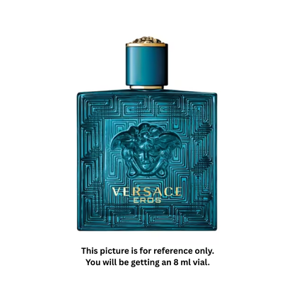 Versace Eros Eau de Toilette for Men 8ml / 0.27oz – 100% Original Authentic Decanted Perfume Spray