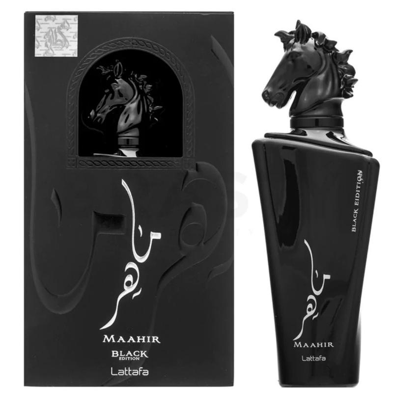 Lattafa Maahir Black Edition Eau de Parfum for Unisex Spray, 3.4 Oz