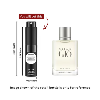 Acqua di Gio Eau de Toilette Travel Spray – 100% Original Authentic Decanted Perfume Spray