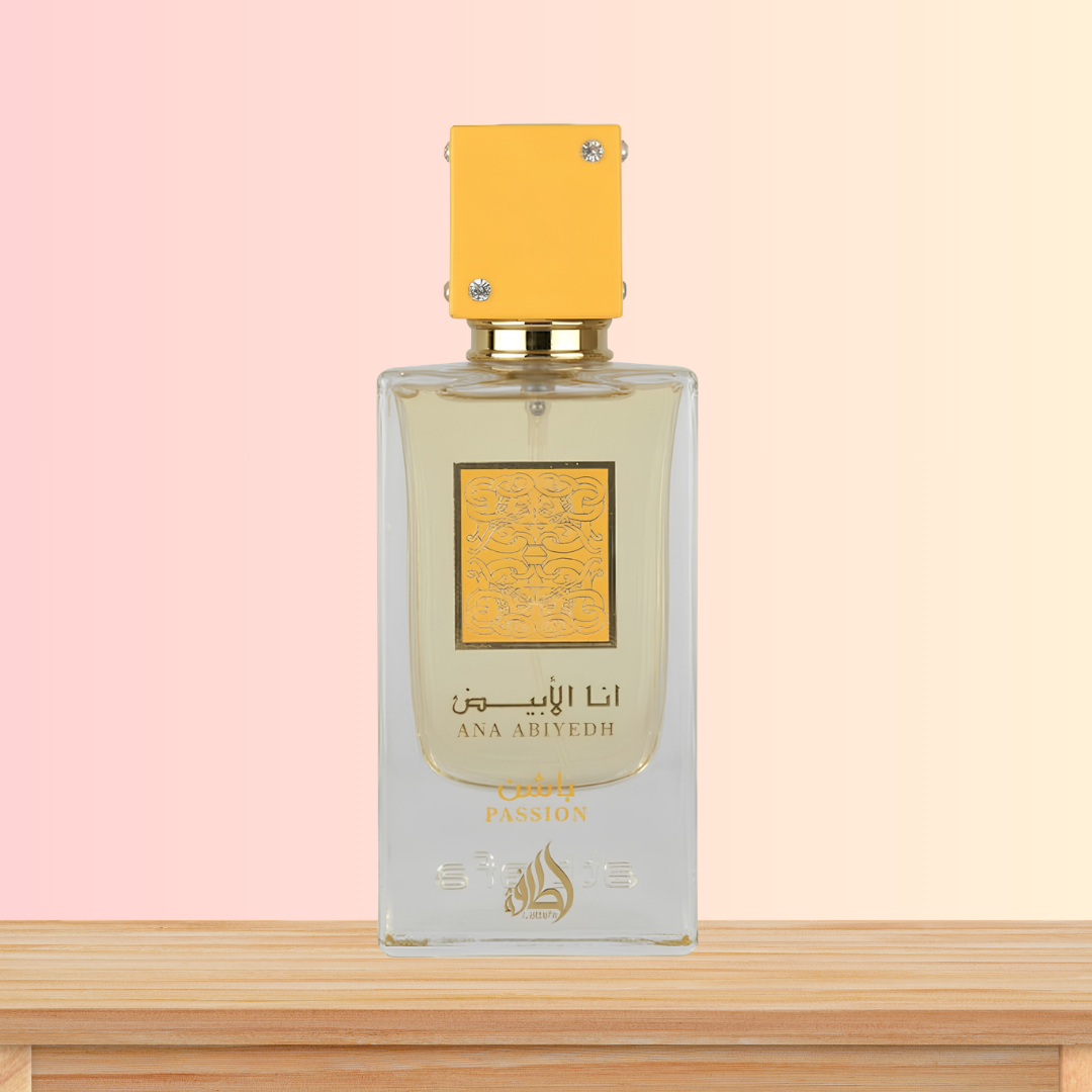 Lattafa Ana Abiyedh Passion Eau de Parfum Spray 2.0 oz for Women | Amber Vanilla Fragrance | Passionfruit Coconut Vanilla