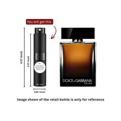 Dolce & Gabbana The One Eau de Parfum for Men 8ml / 0.27oz – 100% Original Authentic Decanted Perfume Spray