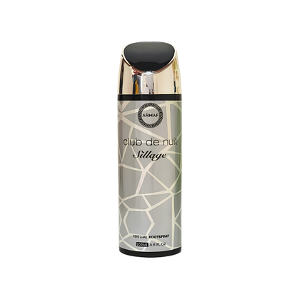 Armaf Club De Nuit Sillage Body Spray 6.8 oz for Men | Floral Woody Musk Fragrance | Bergamot Rose Sandalwood