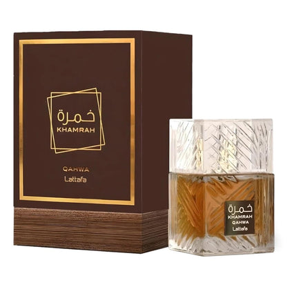 Lattafa Khamrah Qahwa EDP Perfume Unisex Spray 3.4 Oz