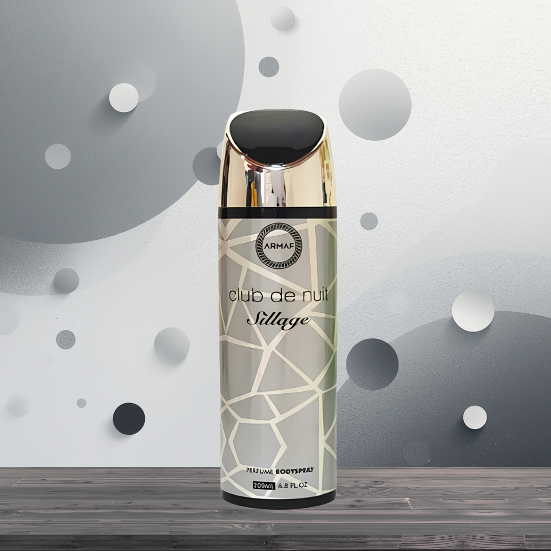 Armaf Club De Nuit Sillage Body Spray 6.8 oz for Men | Floral Woody Musk Fragrance | Bergamot Rose Sandalwood