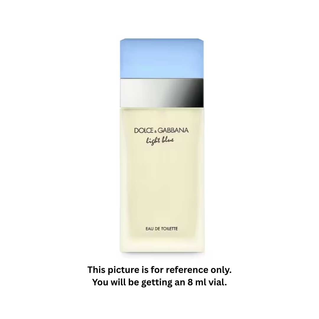 Dolce & Gabbana (D&G) Light Blue Eau de Toilette for Women 8ml / 0.27oz – 100% Original Authentic Decanted Perfume Spray