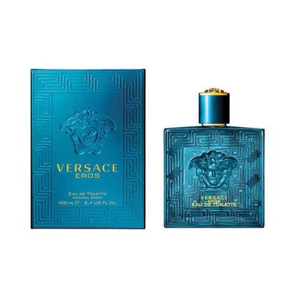 Versace Eros Eau de Toilette Spray for Men 3.4 Oz / 100 Ml - Timeless Masculine Fragrance