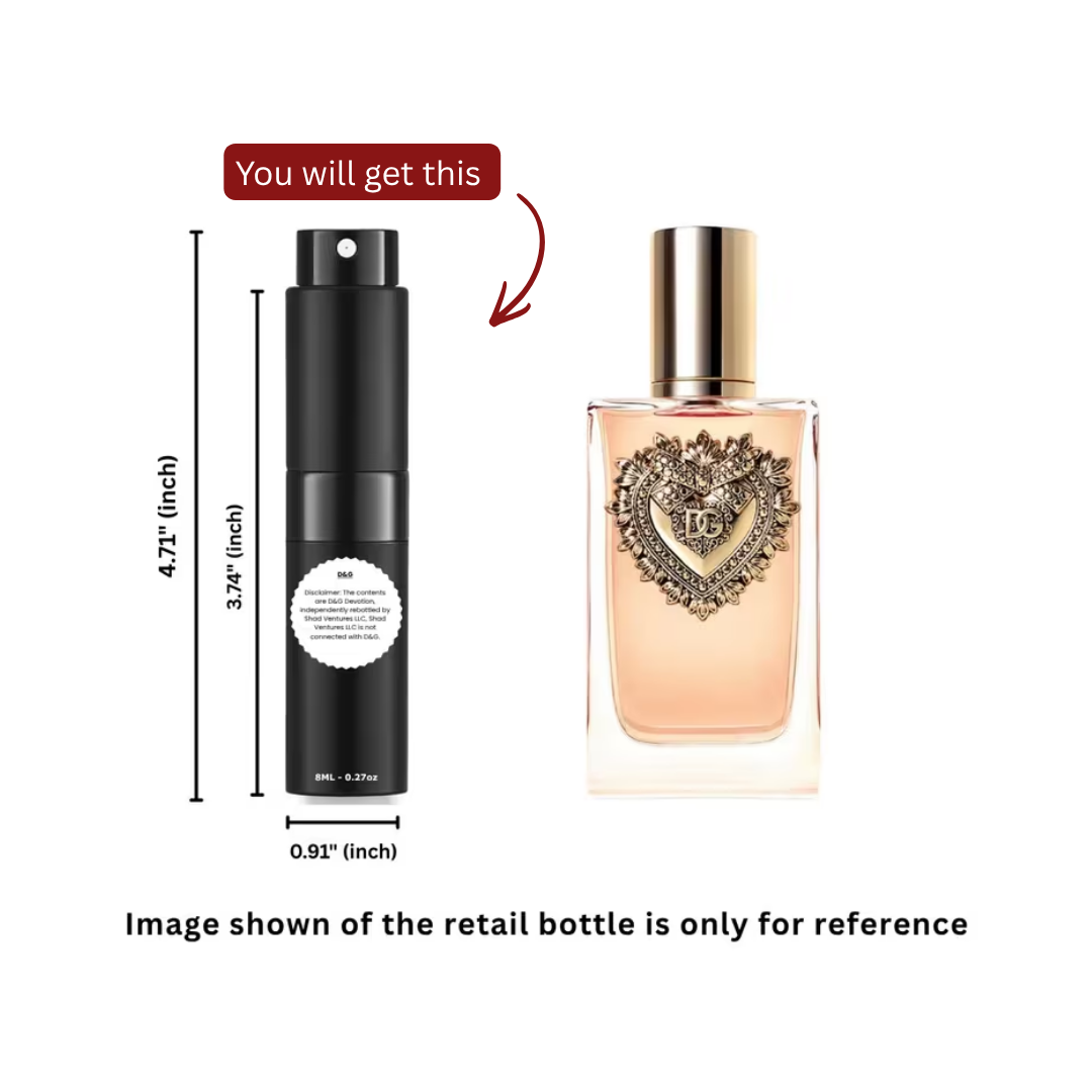 Dolce & Gabbana (D&G) Devotion Women Eau de Parfum 8ml / 0.27oz – 100% Original Authentic Decanted Perfume Spray