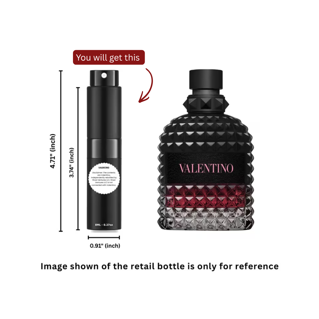Valentino Uomo Born In Roma Intense Eau de Parfum 8ml / 0.27oz – 100% Original Authentic Decanted Perfume Spray