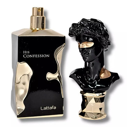 Lattafa His Confession Eau de Parfum Spray for Men, 3.4 Oz / 100 Ml