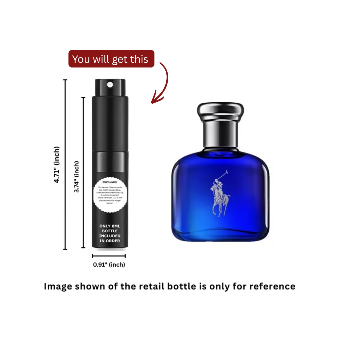 Ralph Lauren Blue Eau de Toilette Women 8ml / 0.27oz | 100% Original Authentic Decanted Perfume Spray