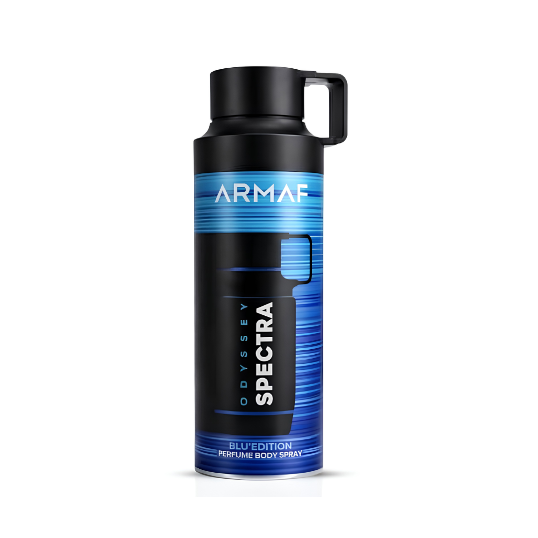 Armaf Odyssey Spectra Blu Edition Body Spray 6.8 oz for Unisex | Amber Spicy Fragrance | Cinnamon Tobacco Vanilla