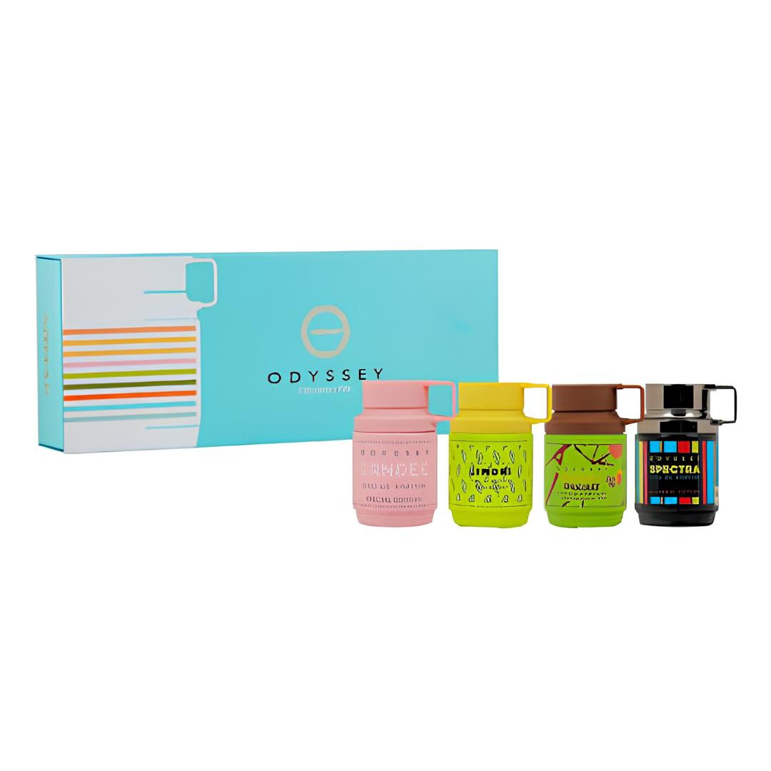 Armaf Odyssey Discovery Mini Set Eau De Parfum For Unisex 12ml | Candee, Spectra, Limoni & Dubai Chocolate Collection
