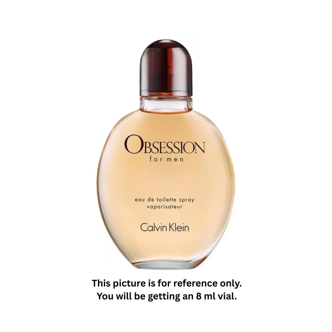 Calvin Klein Obsession for Men Eau de Toilette 8ml / 0.27oz – 100% Original Authentic Decanted Perfume Spray