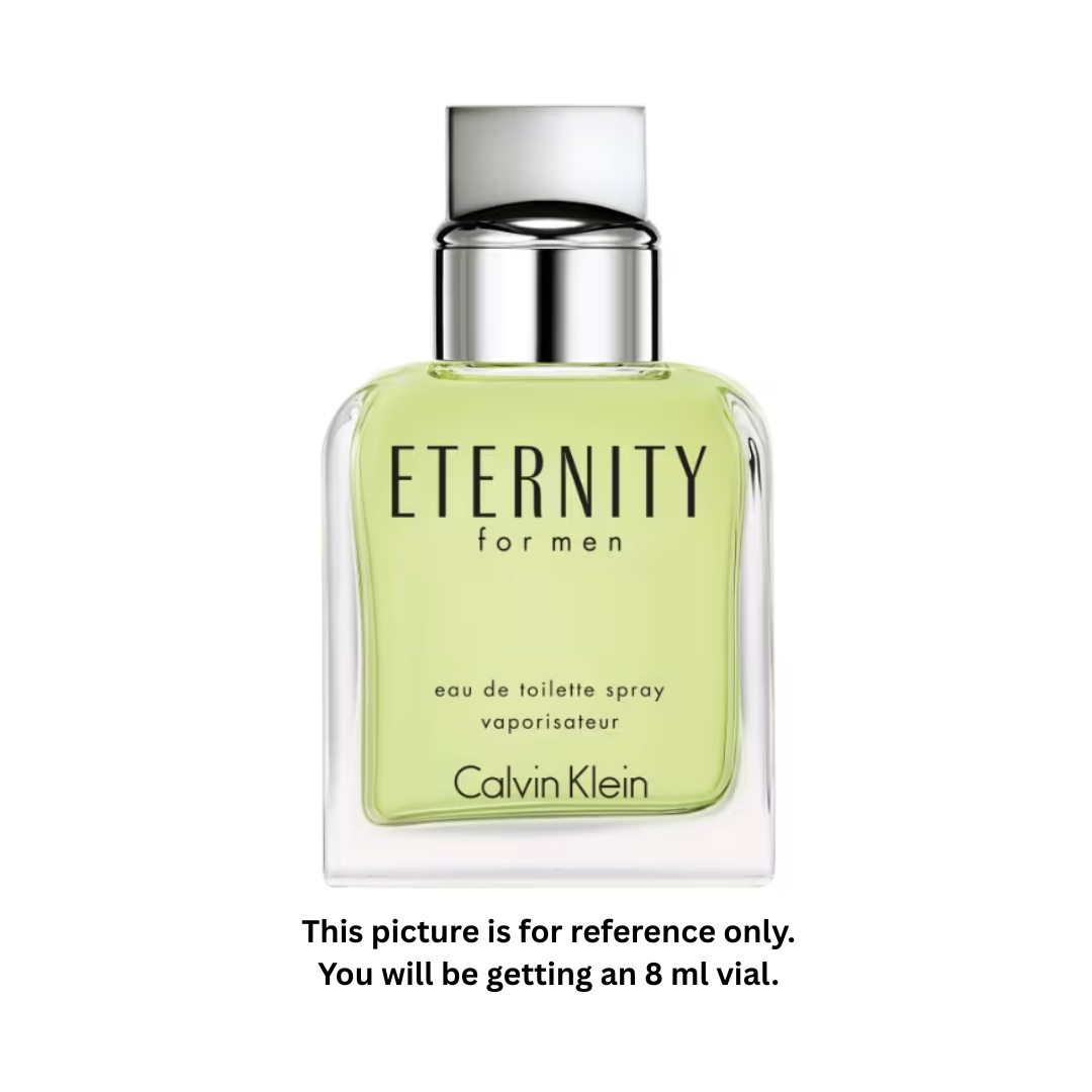 Calvin Klein Eternity for Men Eau de Toilette 8ml / 0.27oz – 100% Original Authentic Decanted Perfume Spray