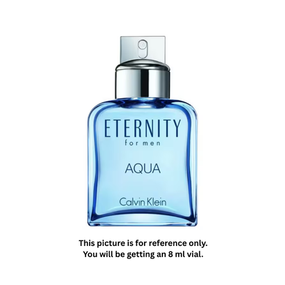 Calvin Klein Eternity Aqua Eau de Toilette Men 8ml / 0.27oz – 100% Original Authentic Decanted Perfume Spray