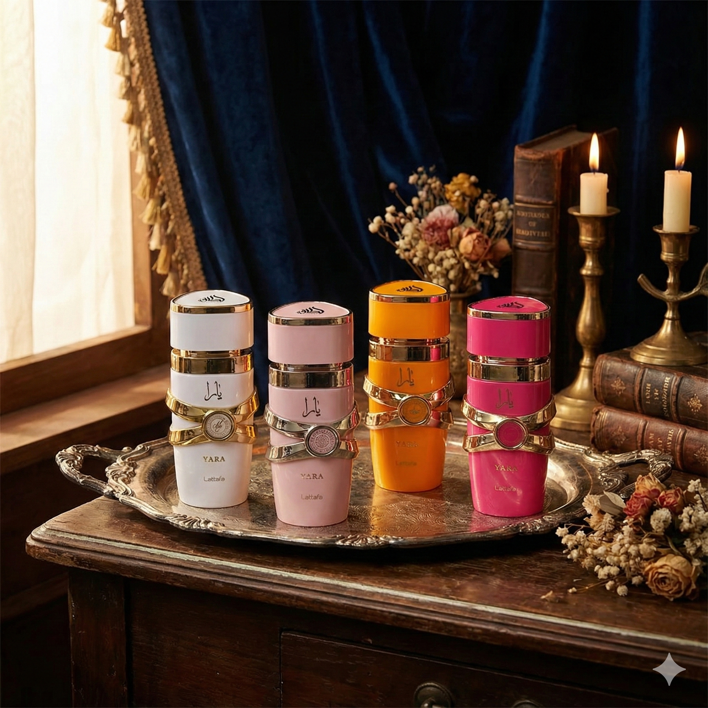 Lattafa Yara Mini Collection 4 x 0.17 oz Eau de Parfum GIft Set | Candy - Tous - Moi - Yara