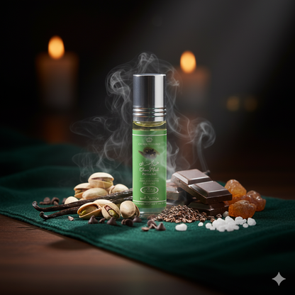 Al Rehab Choco Musk Pistachio Perfume Oil 6ml (0.2 oz) Unisex