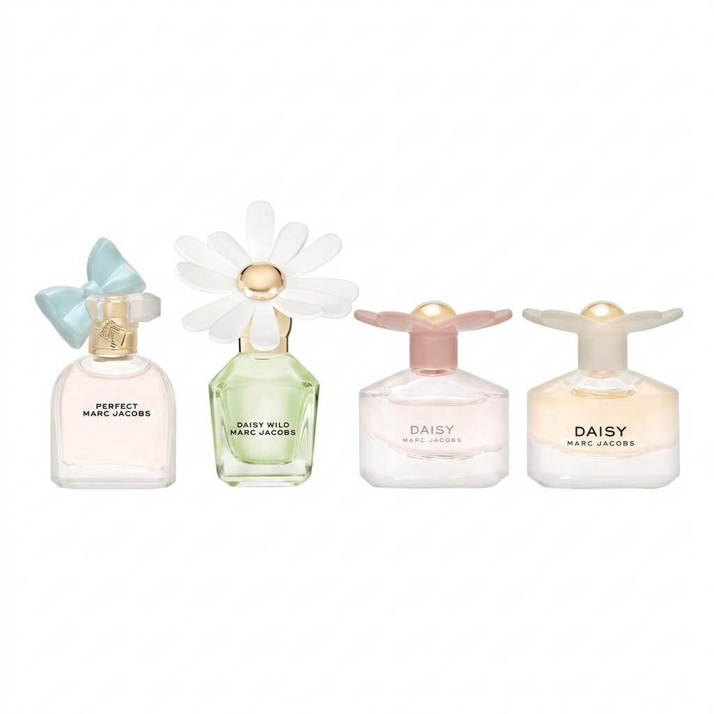 Marc Jacobs Mini Set Eau de Toilette Gift Set | 4 Piece Fragrance Collection (Daisy. Fresh, Wild & Perfect)