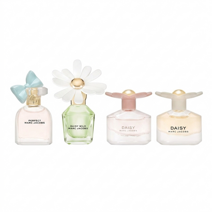 Marc Jacobs Mini Set Eau de Toilette Gift Set | 4 Piece Fragrance Collection (Daisy. Fresh, Wild & Perfect)