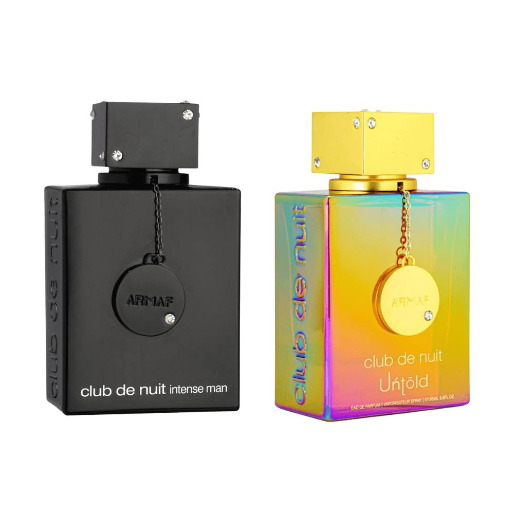 Armaf Club de Nuit Untold and Club de Nuit Intense Men Eau De Parfum Bundle (3.6 oz each)