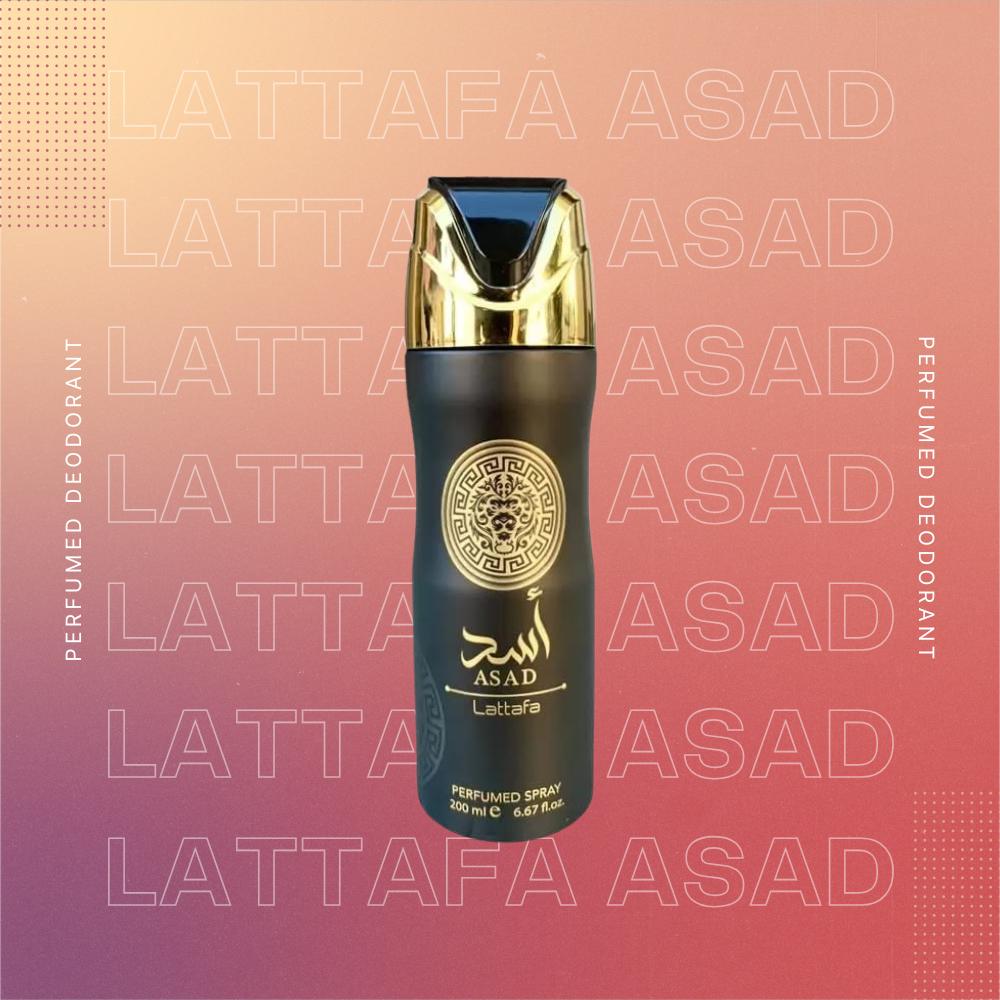 Lattafa Asad Perfumed Deodorant Body Spray for Men 6.67 oz