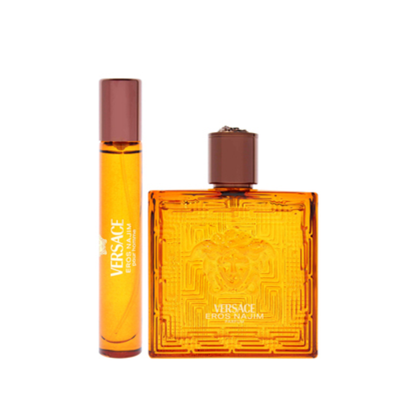 Versace Eros Najim Parfum Pour Homme 3pc Gift Set - 3.4 oz Spray, Travel Size & Pouch